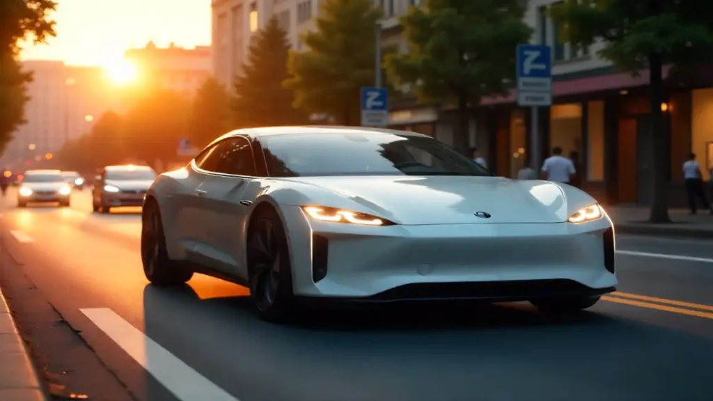 Electric Car Tax Credits and Rebates explained with hybrid EV on road
