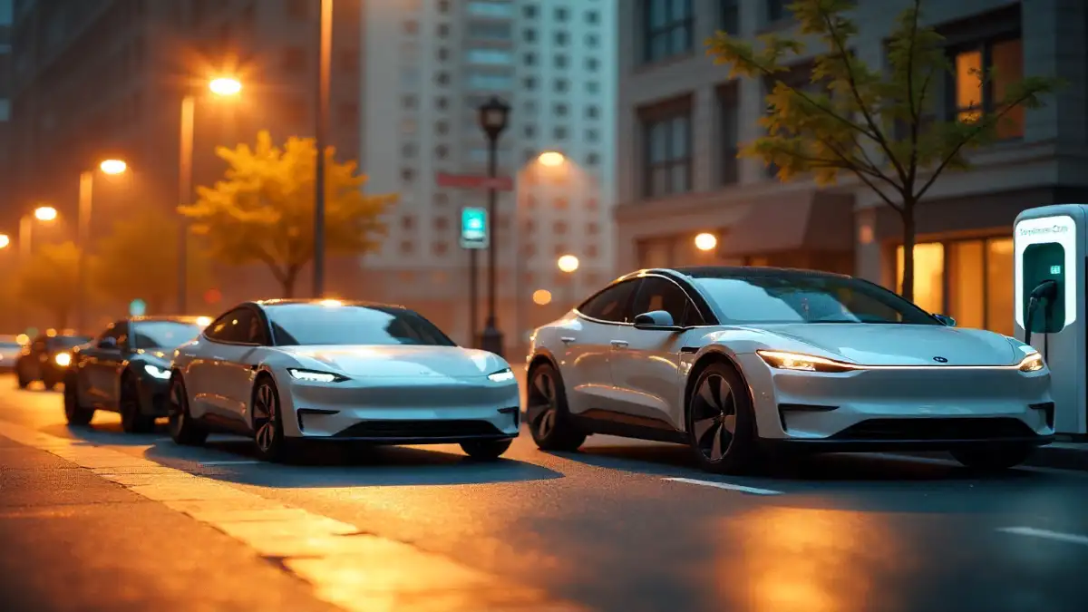 Four types of electric vehicles BEV HEV PHEV FCEV
