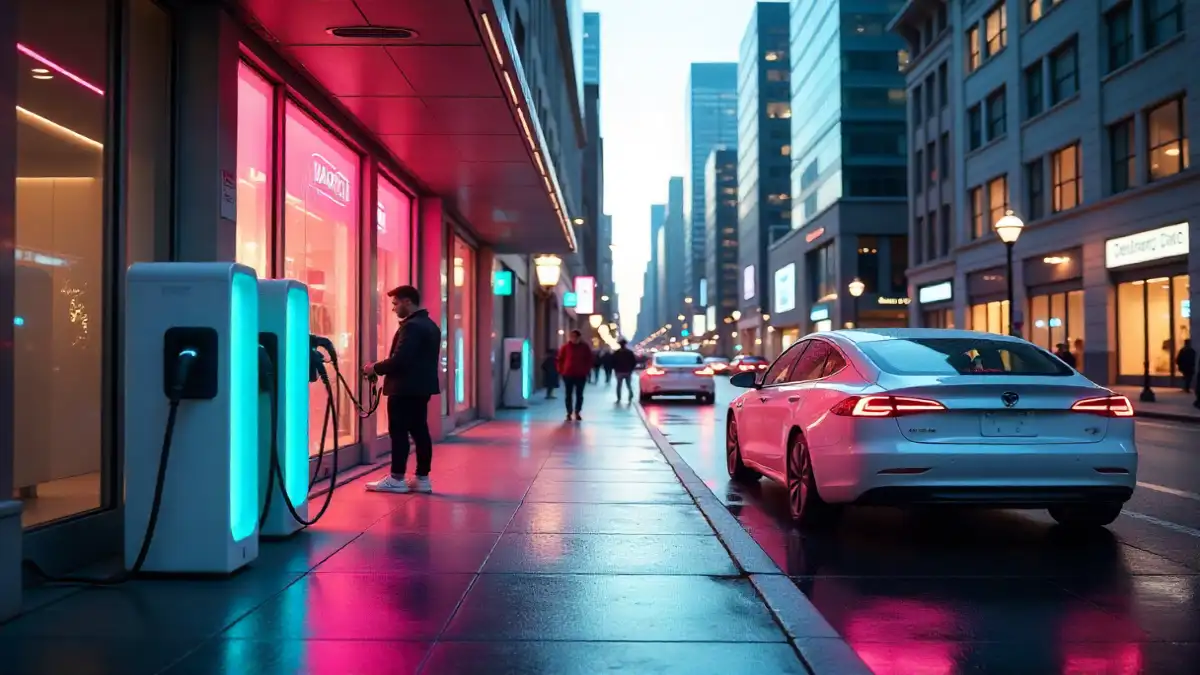 Electric car charging stations in global cities