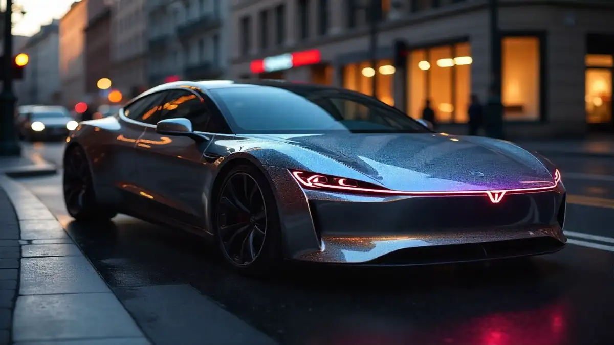 Electric car receiving software update over Wi-Fi