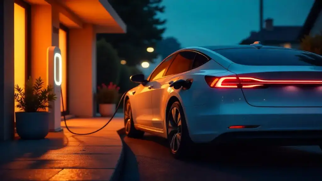 Electric car charging at home
