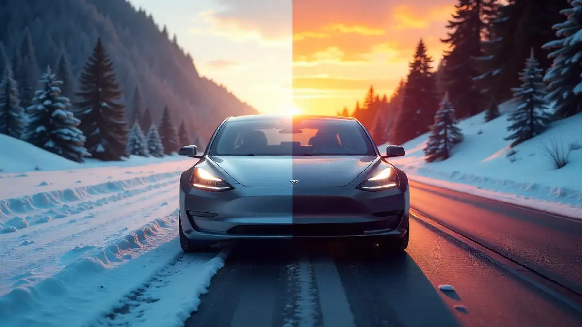 Electric car range affected by hot and cold weather