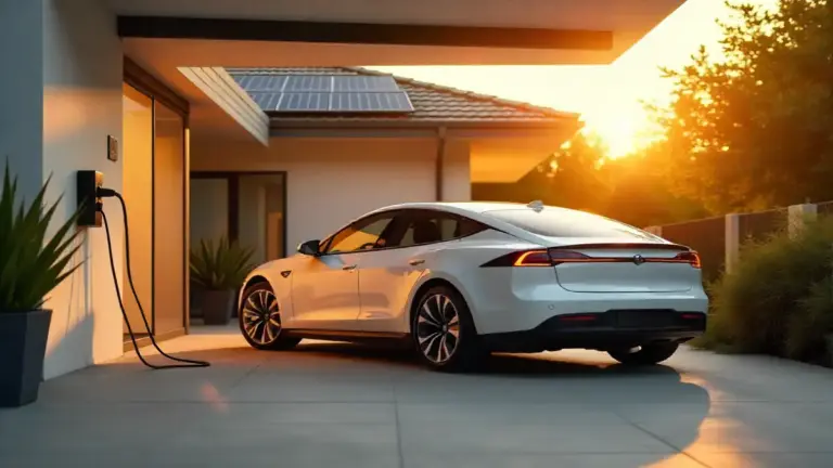 Electric car home charging setup