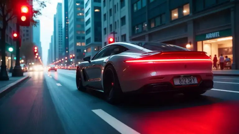 Electric car accelerating with instant torque power