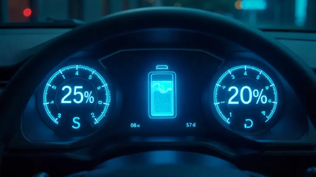 Electric car battery warranty concept illustration