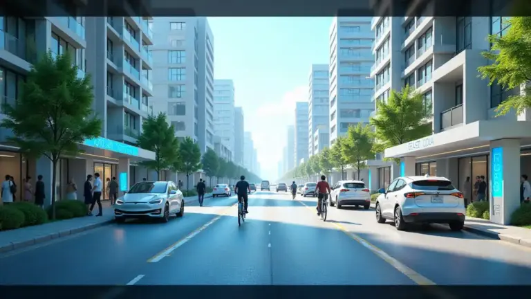 Electric mobility and sustainable transportation trends in 2025 cityscape