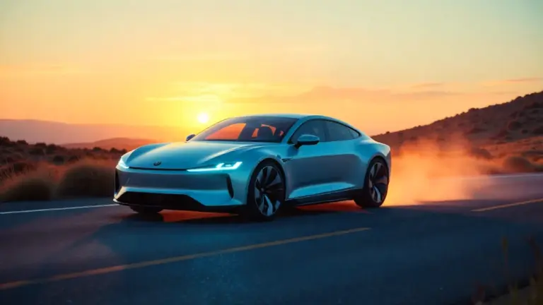 Hydrogen fuel cell car vs battery electric vehicle illustration