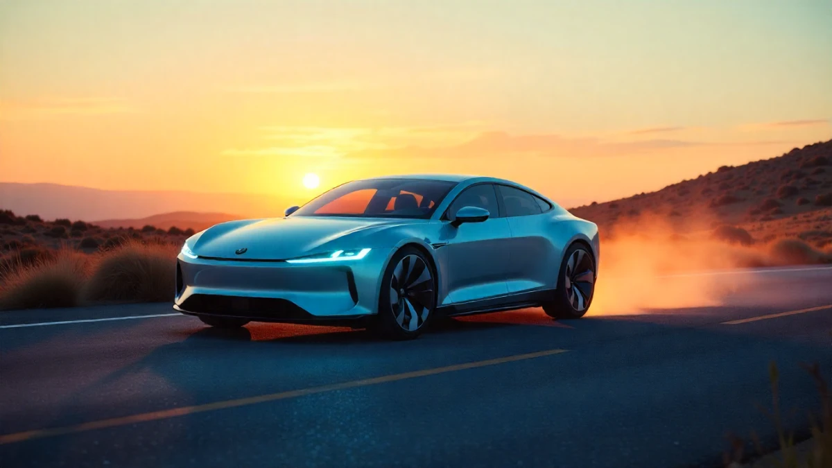 Hydrogen fuel cell car vs battery electric vehicle illustration