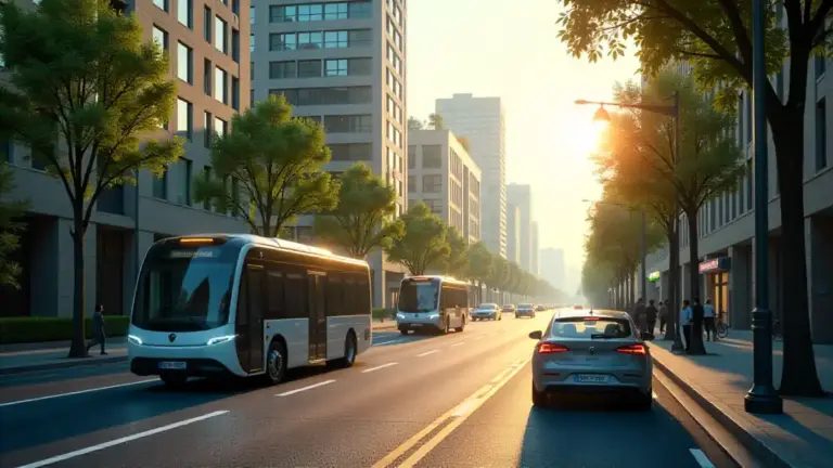 Electric mobility and sustainable transportation innovations in 2025 cityscape