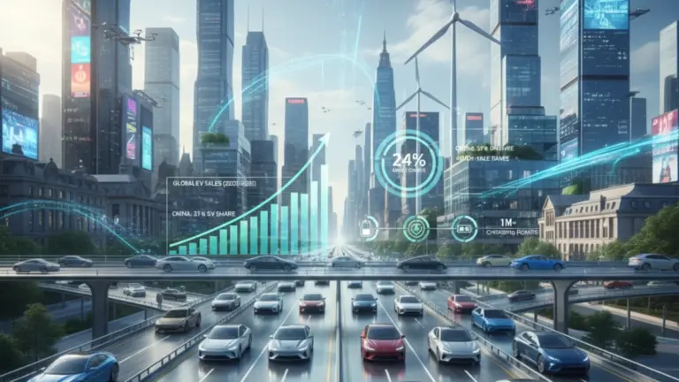 Global electric vehicle sales growth in 2025