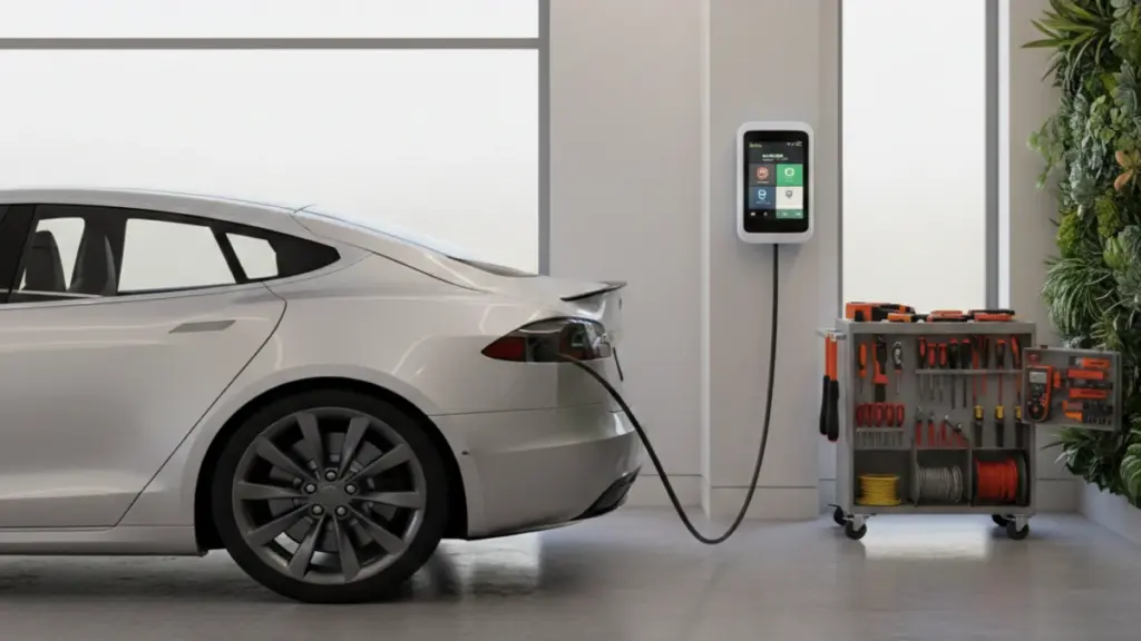 Home EV charger installation by a licensed electrician