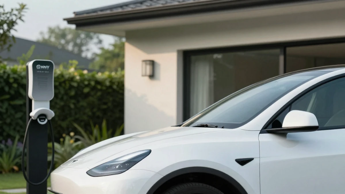 EV tax credit experience with electric vehicle charging at home