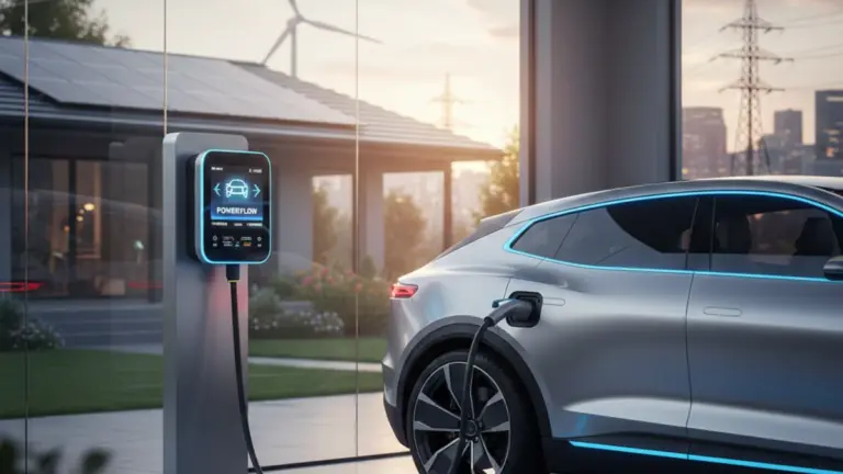 Vehicle-to-Grid technology allowing an electric car to power a home