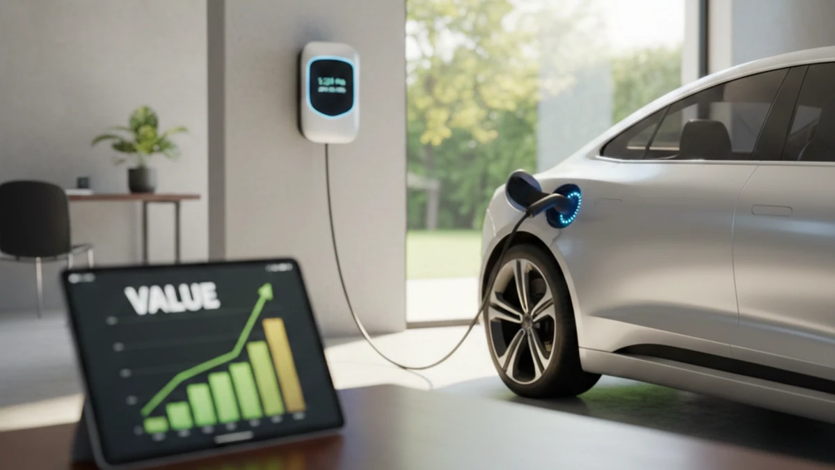 Electric vehicle charging at home saving fuel costs