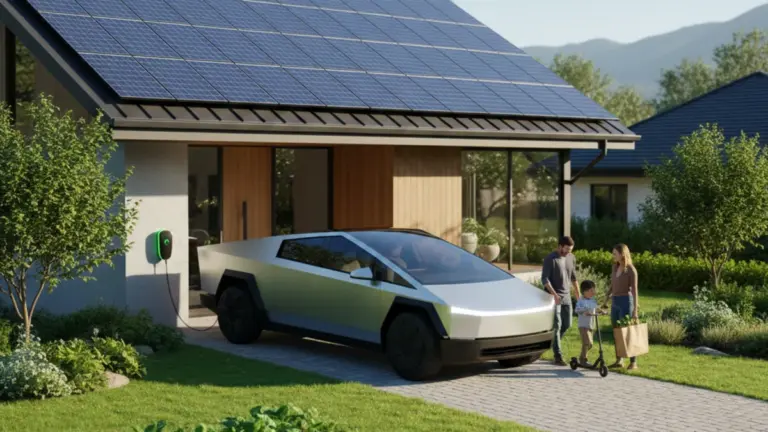 Electric vehicle charging at home with government incentives concept