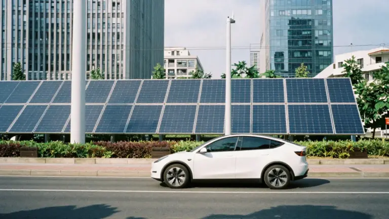 Electric vehicle reducing carbon emissions using clean energy