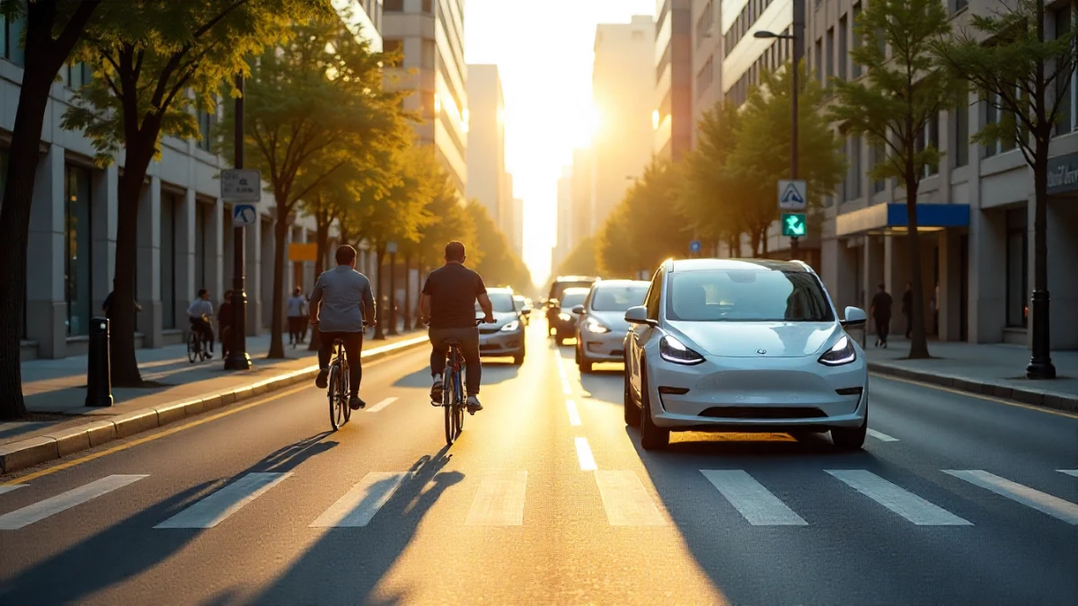 Sustainable commuting options in 2025 city