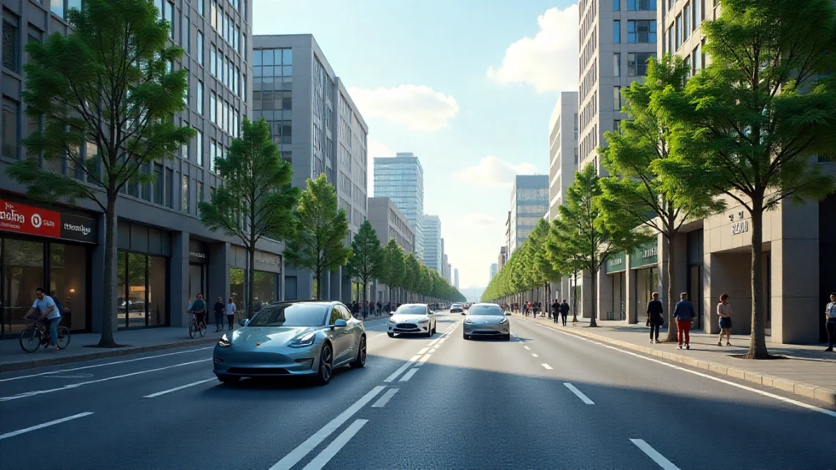 Electric cars reducing air pollution in urban areas