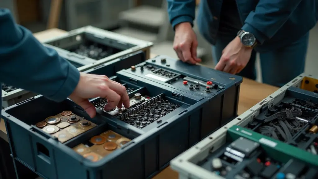 Electric vehicle battery recycling and material recovery
