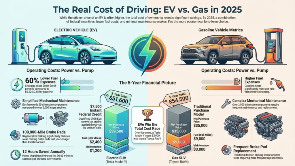 Electric vehicle total cost of ownership comparison chart