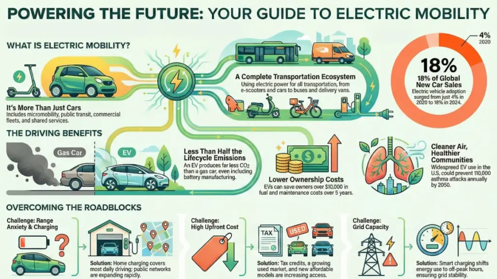 Electric vehicles charging in a smart clean energy city