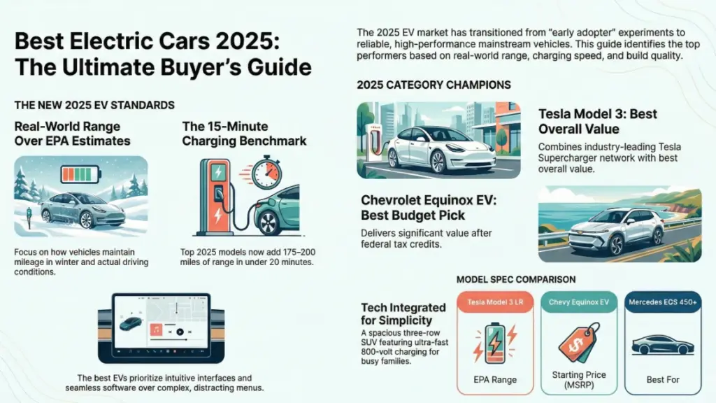 Tesla Model 3 Kia EV9 Mercedes EQS 2025
