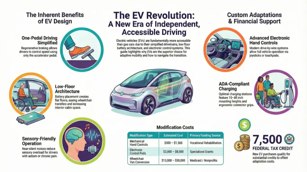 EV hand controls installed for disabled driver mobility