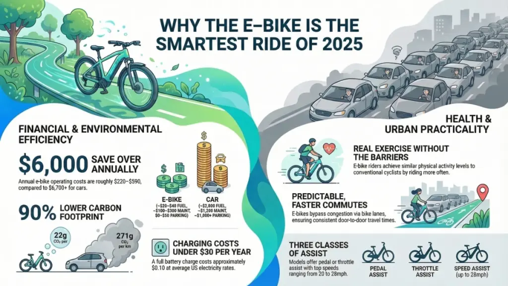 electric cargo bike carrying groceries in sustainable city transport
