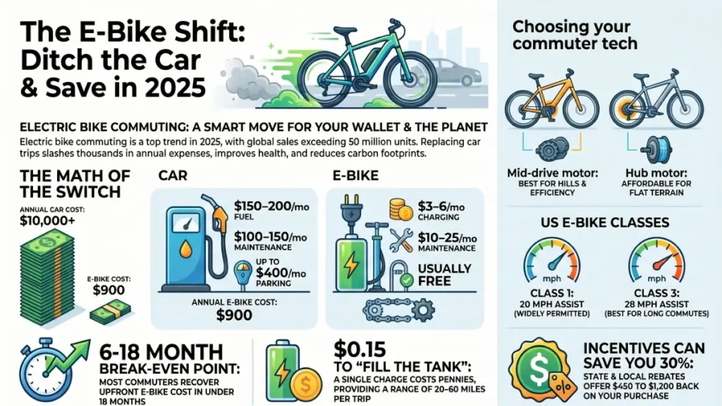 Infographic comparing Class 1, Class 2, and Class 3 electric bike speeds and access rules.